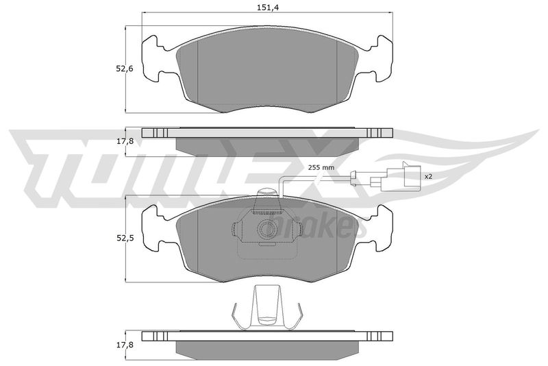 Brake Pad Set, disc brake TOMEX Brakes TX 14-11