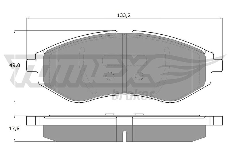 Комплект гальмівних накладок, дискове гальмо TOMEX Brakes TX 14-22