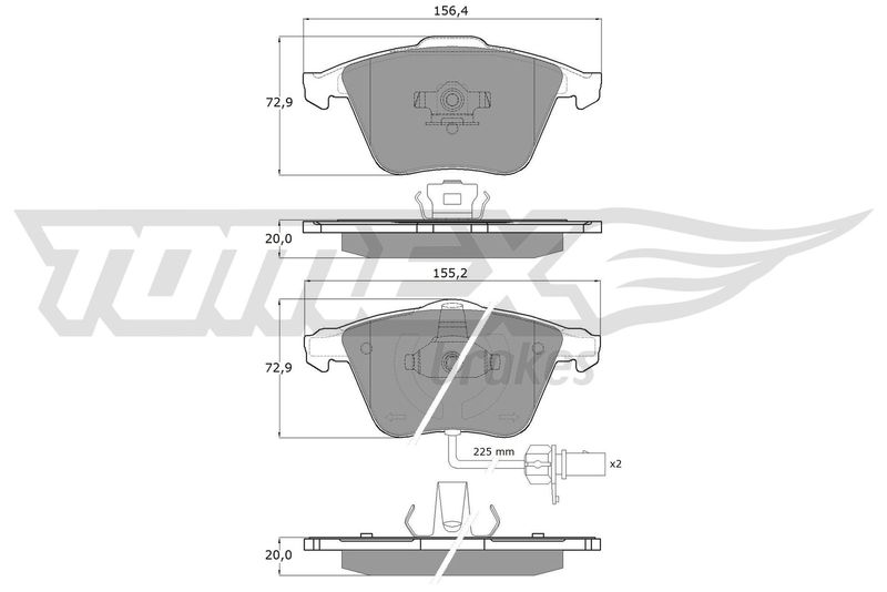 Brake Pad Set, disc brake TOMEX Brakes TX 14-23