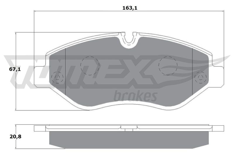 Комплект гальмівних накладок, дискове гальмо TOMEX Brakes TX 14-25