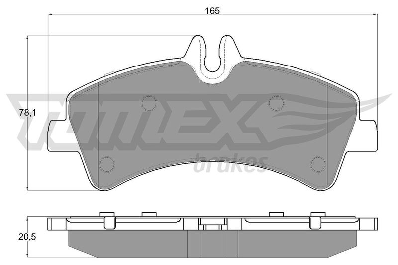 Stabdžių trinkelių rinkinys, diskinis stabdys TOMEX Brakes TX 14-26