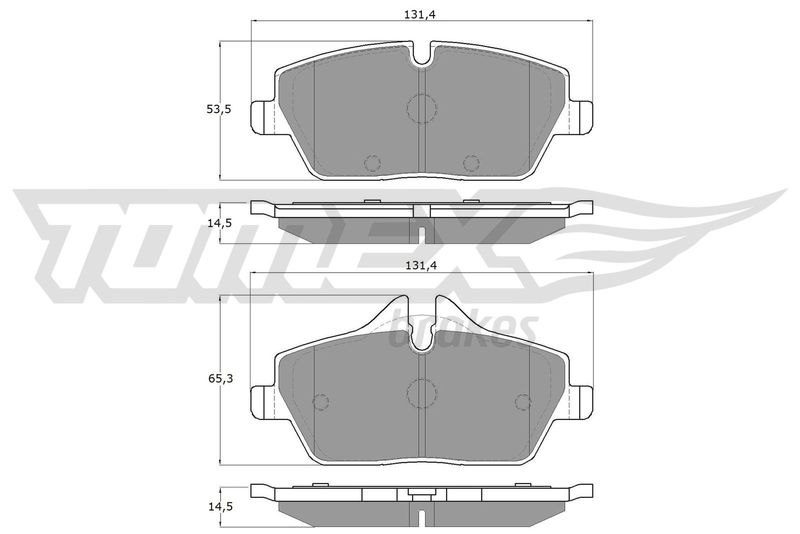 Brake Pad Set, disc brake TOMEX Brakes TX 14-331