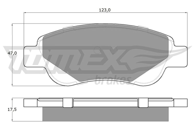 Stabdžių trinkelių rinkinys, diskinis stabdys TOMEX Brakes TX 14-37