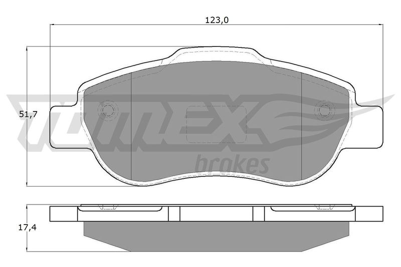 Brake Pad Set, disc brake TOMEX Brakes TX 14-43