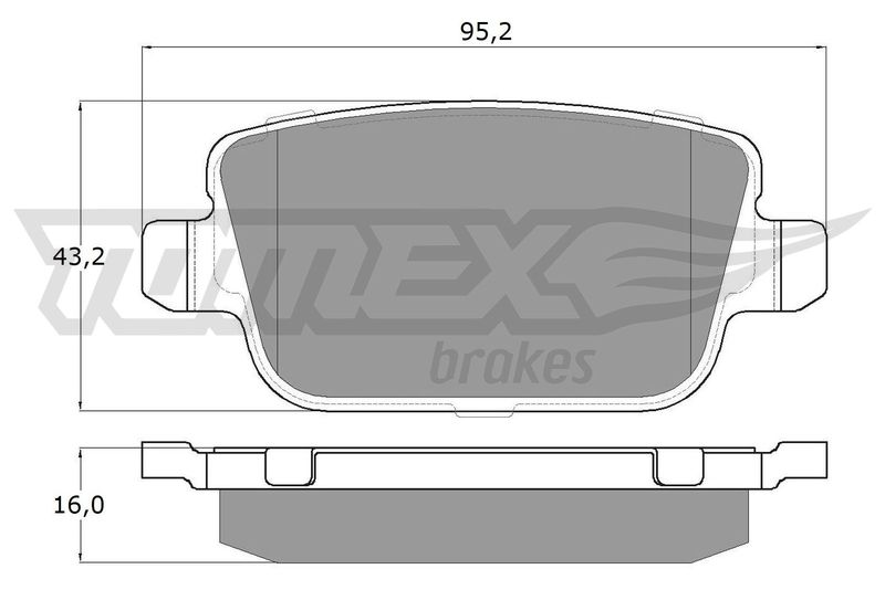 Комплект гальмівних накладок, дискове гальмо TOMEX Brakes TX 14-48
