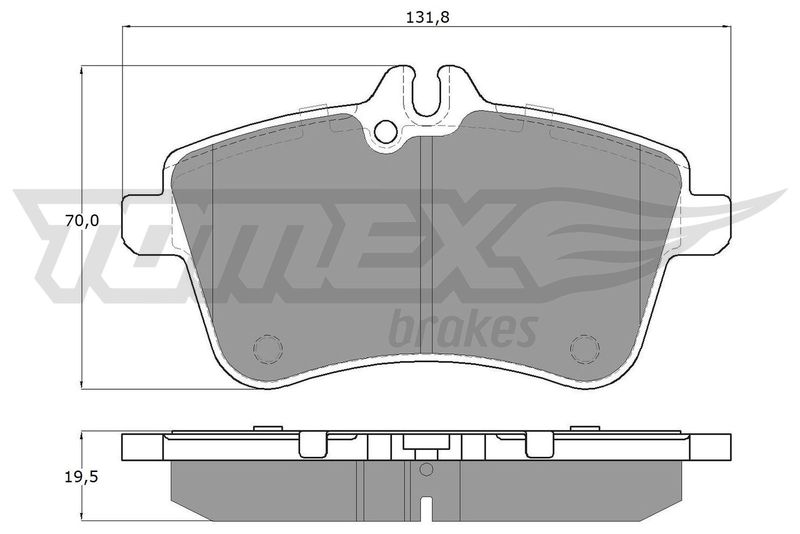 Stabdžių trinkelių rinkinys, diskinis stabdys TOMEX Brakes TX 14-55