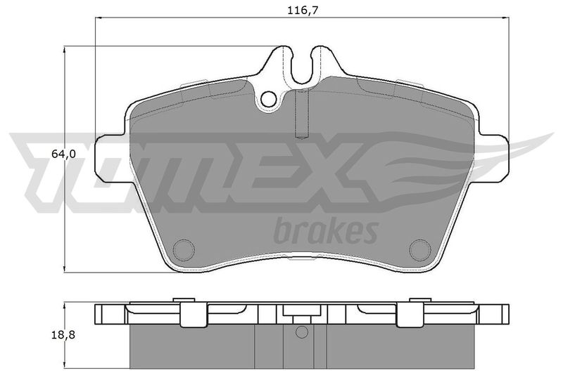 Комплект гальмівних накладок, дискове гальмо TOMEX Brakes TX 14-56