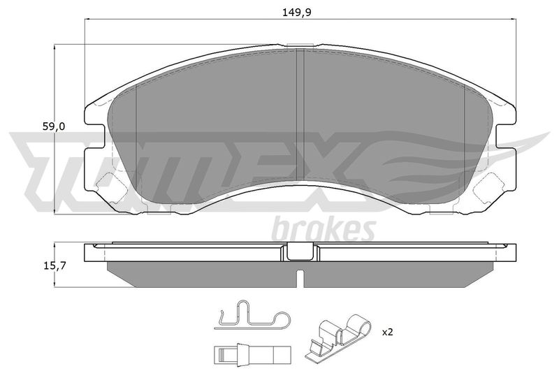 Brake Pad Set, disc brake TOMEX Brakes TX 14-60