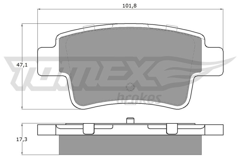 Комплект гальмівних накладок, дискове гальмо TOMEX Brakes TX 14-62