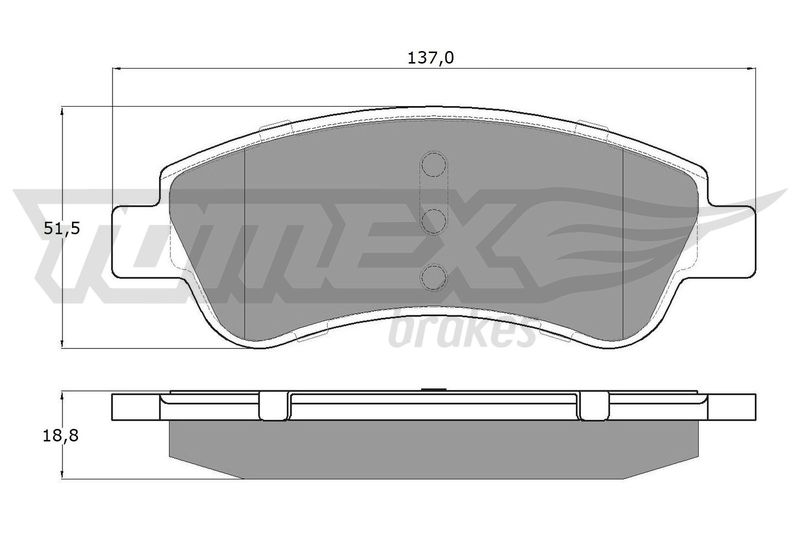 Stabdžių trinkelių rinkinys, diskinis stabdys TOMEX Brakes TX 14-64