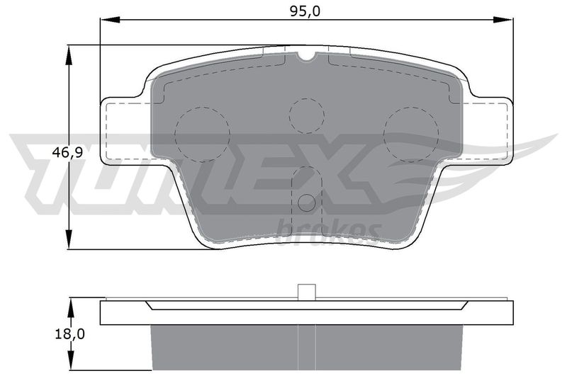 Stabdžių trinkelių rinkinys, diskinis stabdys TOMEX Brakes TX 14-65