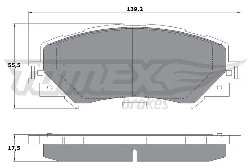 Brake Pad Set, disc brake TOMEX Brakes TX 14-72