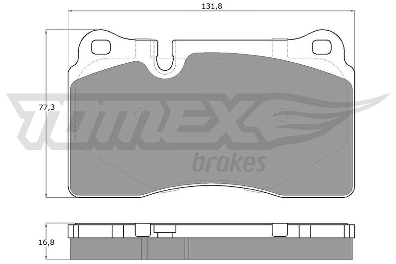 Stabdžių trinkelių rinkinys, diskinis stabdys TOMEX Brakes TX 14-73