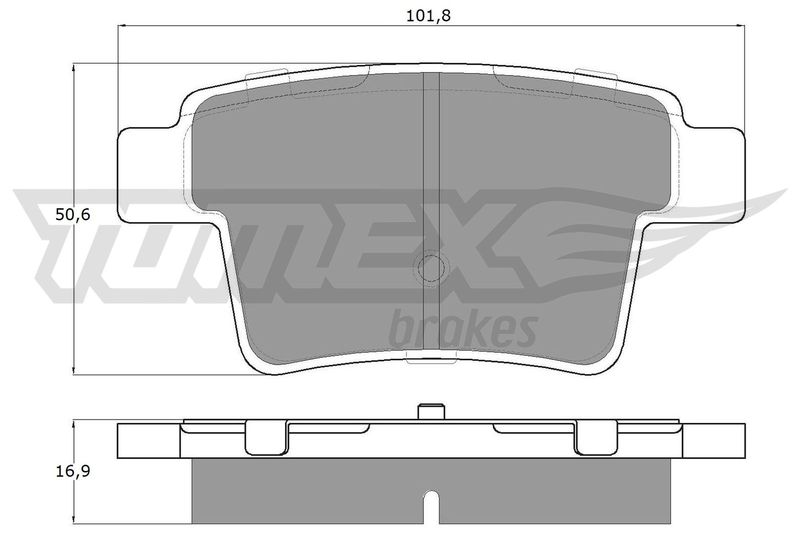 Stabdžių trinkelių rinkinys, diskinis stabdys TOMEX Brakes TX 14-74