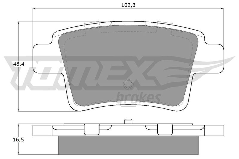 Stabdžių trinkelių rinkinys, diskinis stabdys TOMEX Brakes TX 14-82