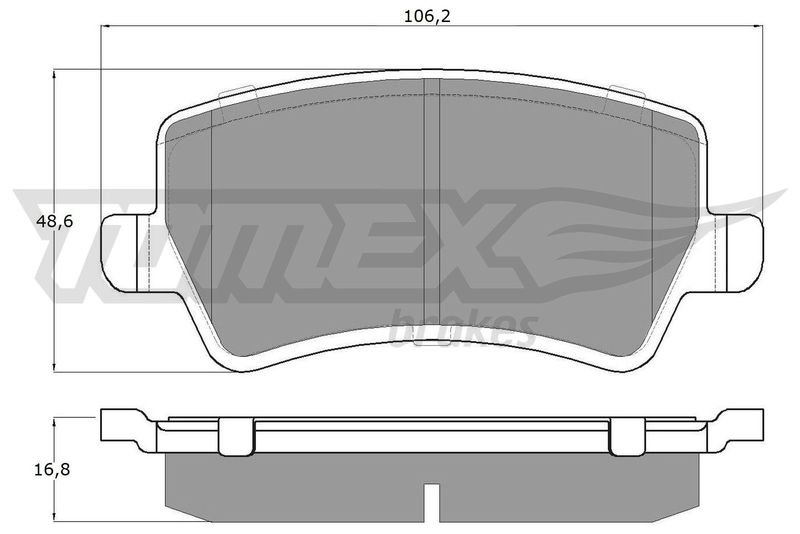 Brake Pad Set, disc brake TOMEX Brakes TX 14-85