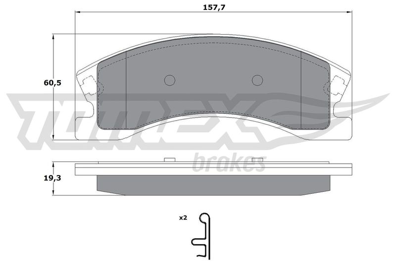 Brake Pad Set, disc brake TOMEX Brakes TX 14-91