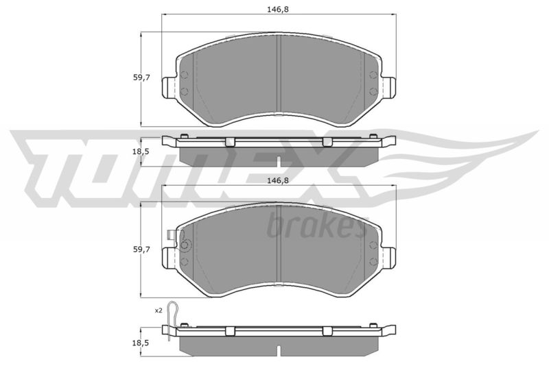 Brake Pad Set, disc brake TOMEX Brakes TX 14-93