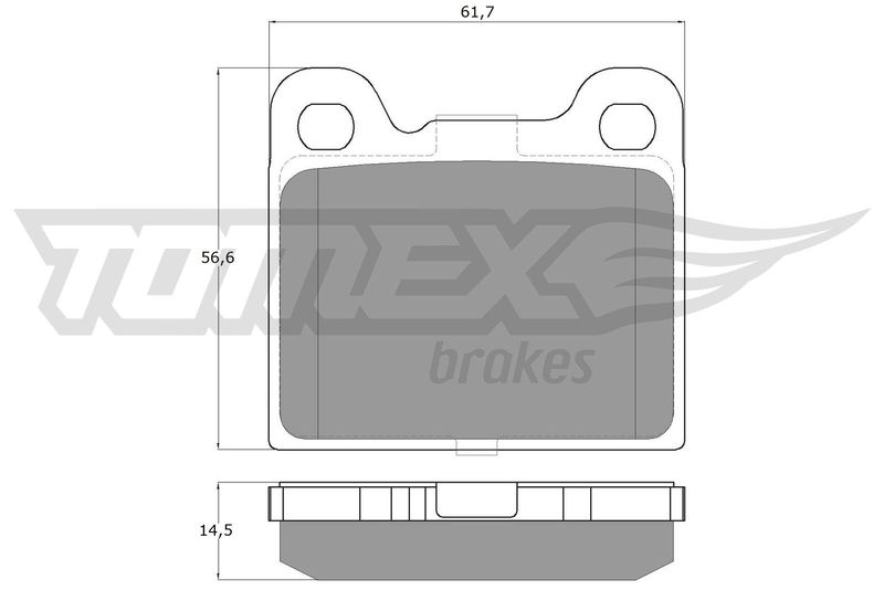 Stabdžių trinkelių rinkinys, diskinis stabdys TOMEX Brakes TX 15-06