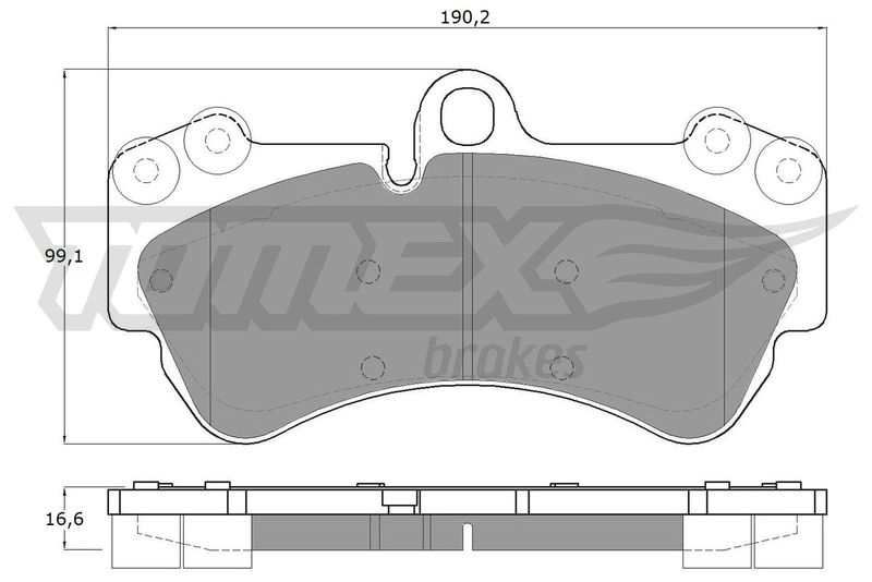 Brake Pad Set, disc brake TOMEX Brakes TX 15-16