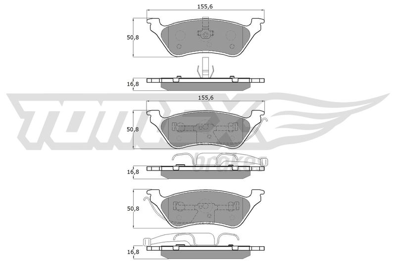 Brake Pad Set, disc brake TOMEX Brakes TX 15-31