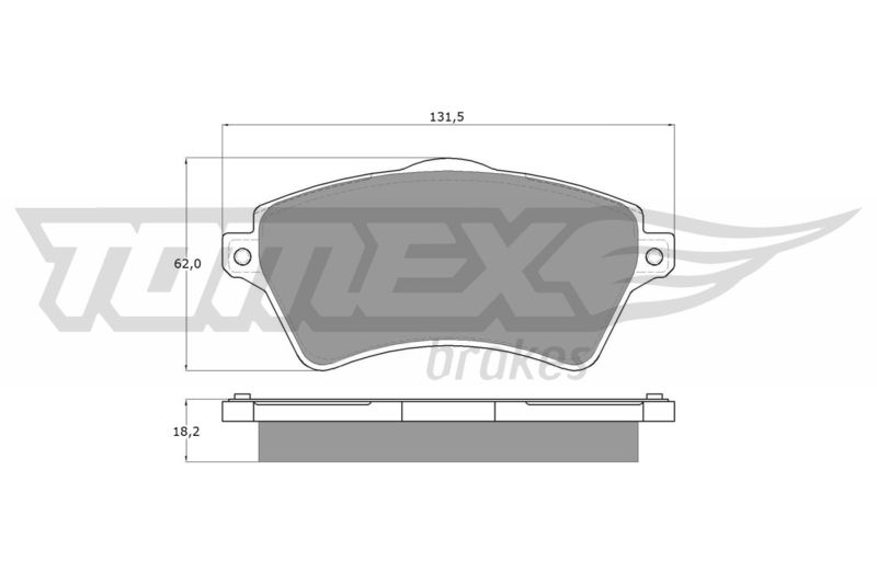 Brake Pad Set, disc brake TOMEX Brakes TX 15-39