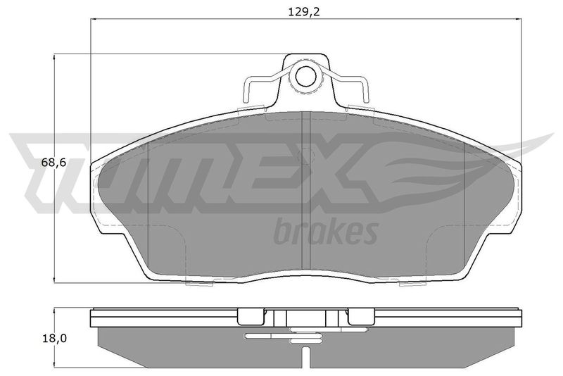 Комплект гальмівних накладок, дискове гальмо TOMEX Brakes TX 15-40