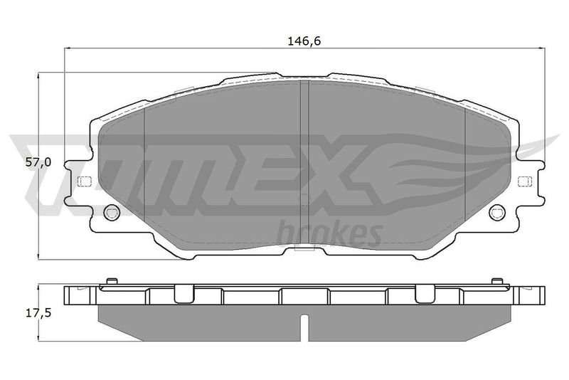 Brake Pad Set, disc brake TOMEX Brakes TX 15-41