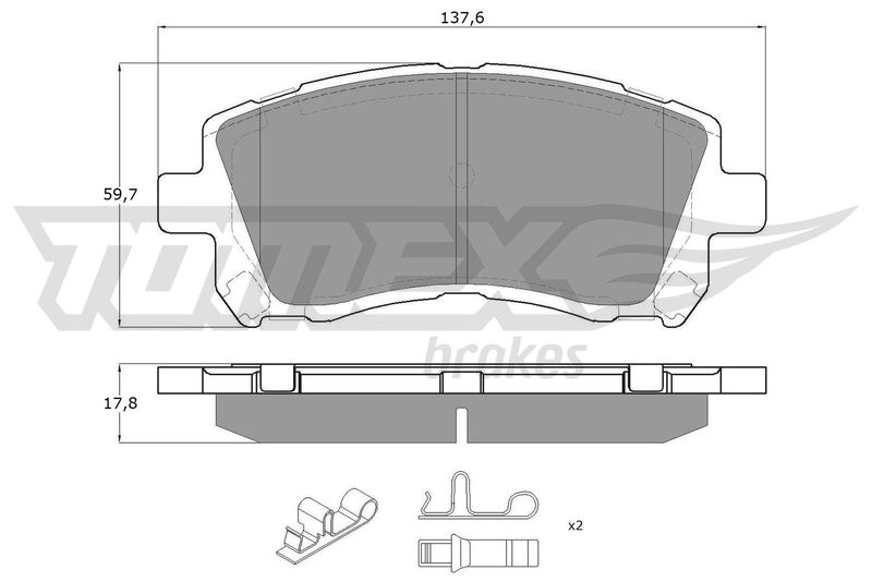 Brake Pad Set, disc brake TOMEX Brakes TX 15-45