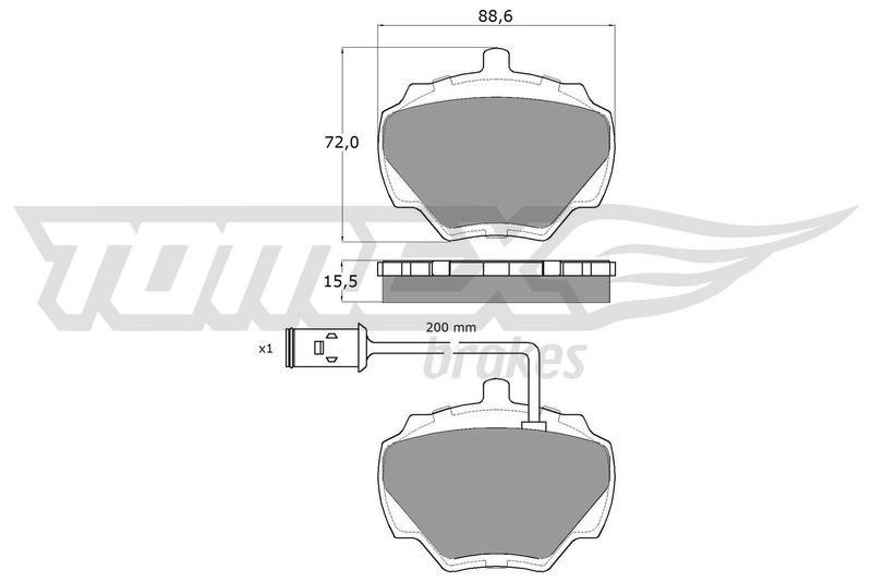 Brake Pad Set, disc brake TOMEX Brakes TX 15-50