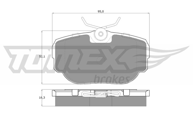 Brake Pad Set, disc brake TOMEX Brakes TX 15-59