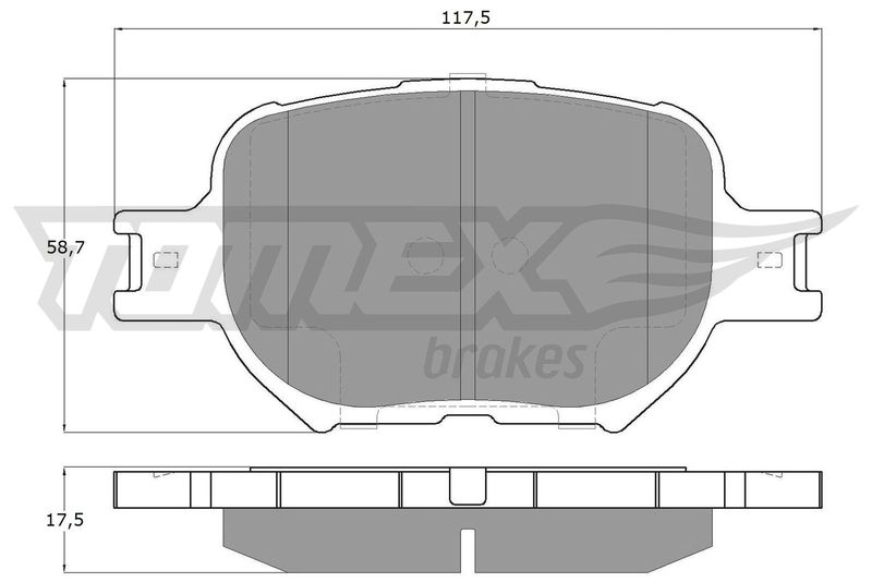 Комплект гальмівних накладок, дискове гальмо TOMEX Brakes TX 15-62