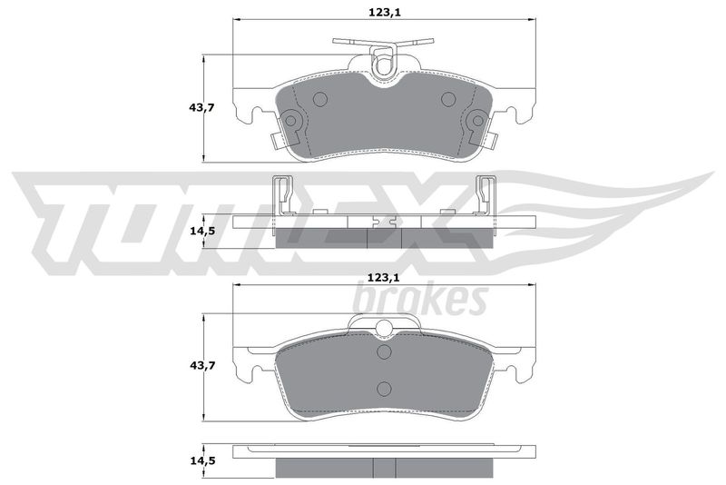 Brake Pad Set, disc brake TOMEX Brakes TX 15-79