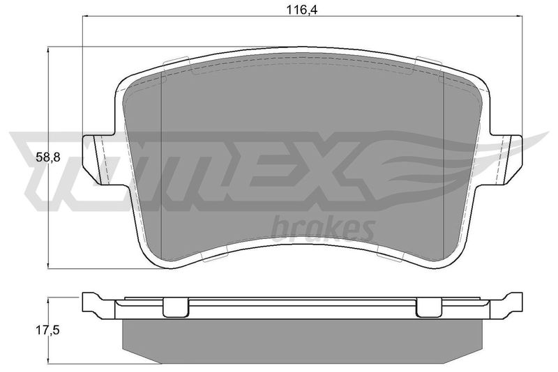 Brake Pad Set, disc brake TOMEX Brakes TX 15-81