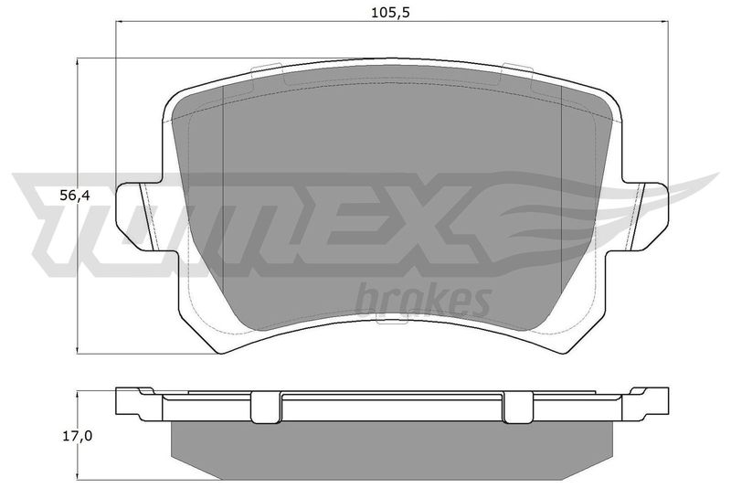 Brake Pad Set, disc brake TOMEX Brakes TX 15-83