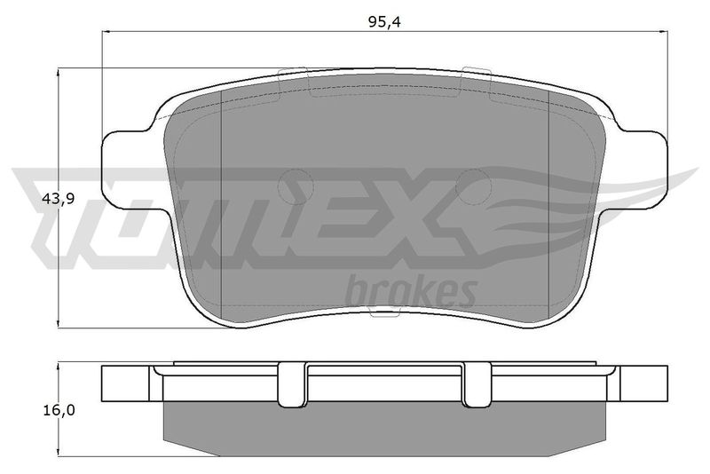 Комплект гальмівних накладок, дискове гальмо TOMEX Brakes TX 15-85
