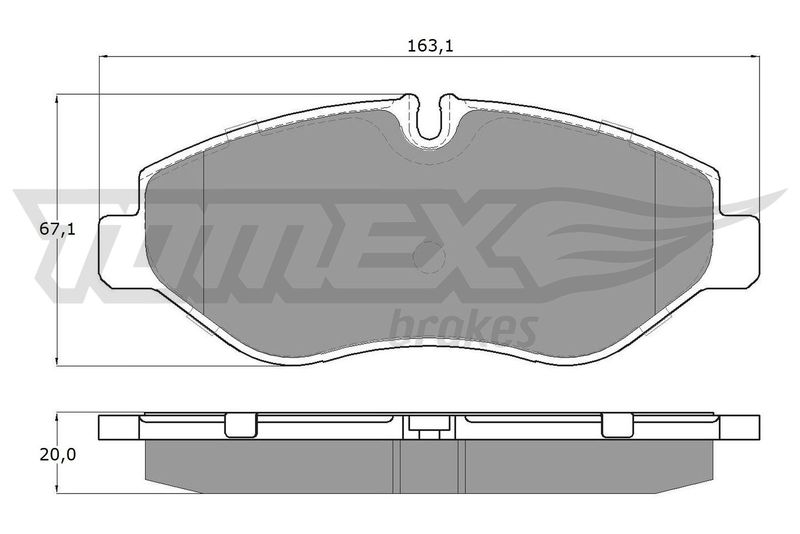 Комплект гальмівних накладок, дискове гальмо TOMEX Brakes TX 15-86
