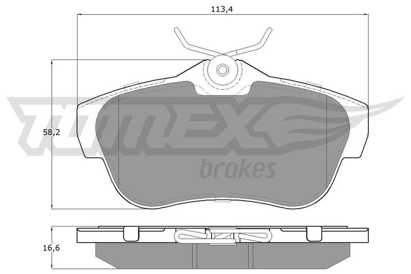 Комплект гальмівних накладок, дискове гальмо TOMEX Brakes TX 15-94