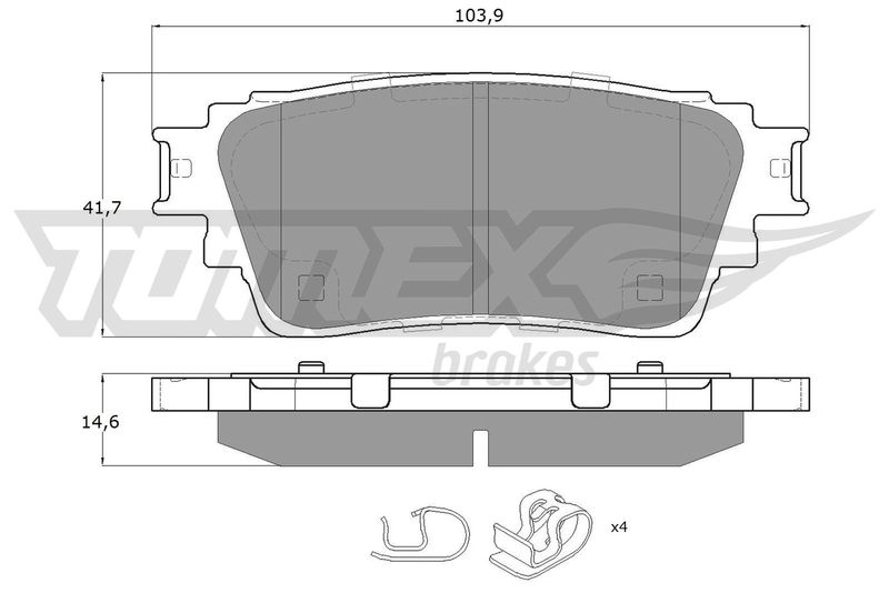 Stabdžių trinkelių rinkinys, diskinis stabdys TOMEX Brakes TX 15-98