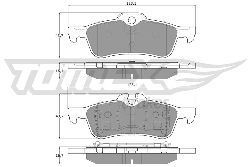 Brake Pad Set, disc brake TOMEX Brakes TX 16-03