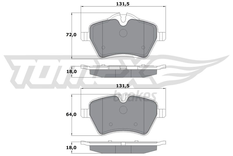 Brake Pad Set, disc brake TOMEX Brakes TX 16-04