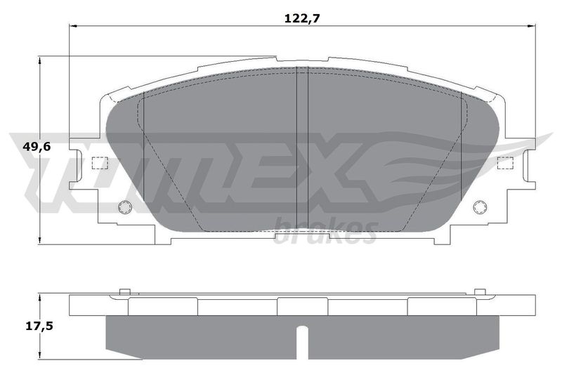 Stabdžių trinkelių rinkinys, diskinis stabdys TOMEX Brakes TX 16-09