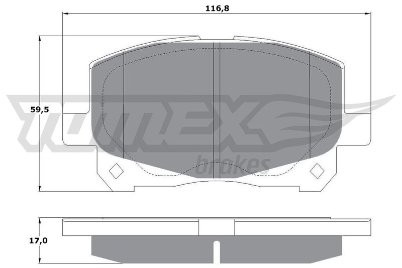 Brake Pad Set, disc brake TOMEX Brakes TX 16-11