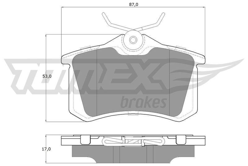 Brake Pad Set, disc brake TOMEX Brakes TX 16-24