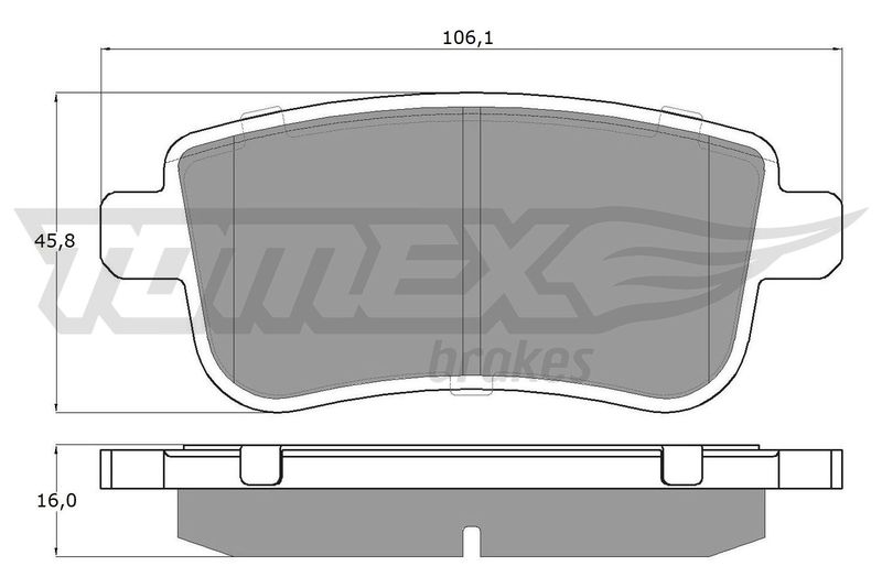 Brake Pad Set, disc brake TOMEX Brakes TX 16-38