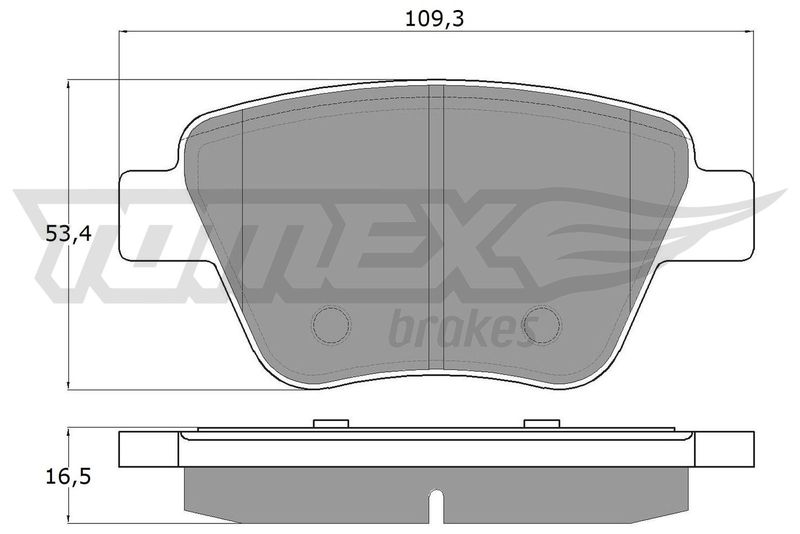 Stabdžių trinkelių rinkinys, diskinis stabdys TOMEX Brakes TX 16-59