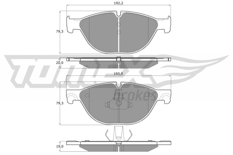 Brake Pad Set, disc brake TOMEX Brakes TX 16-66