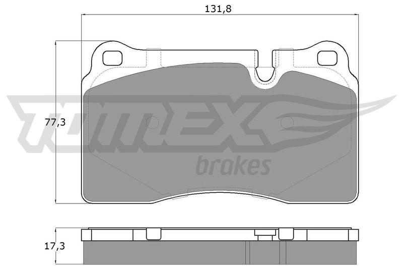 Комплект гальмівних накладок, дискове гальмо TOMEX Brakes TX 16-72