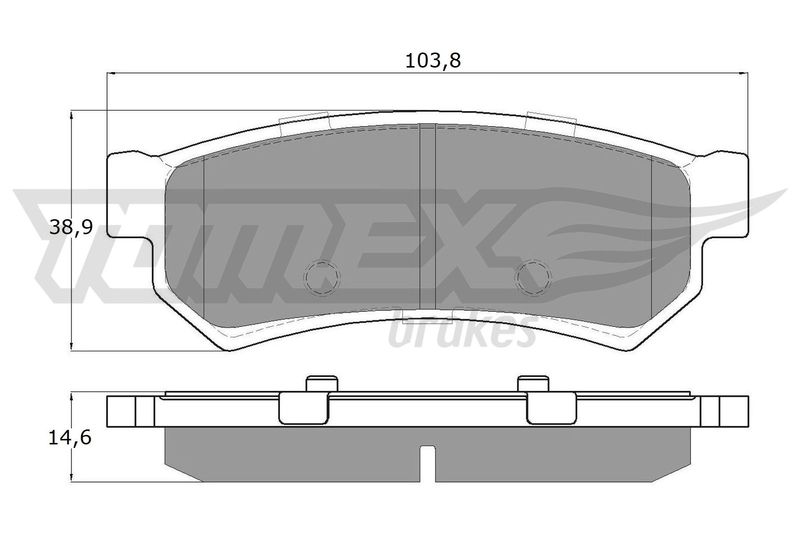 Brake Pad Set, disc brake TOMEX Brakes TX 16-77