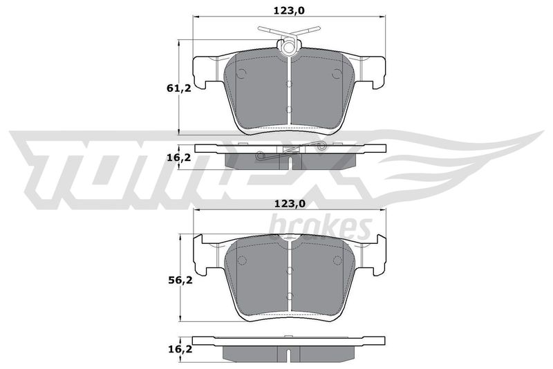 Brake Pad Set, disc brake TOMEX Brakes TX 17-05